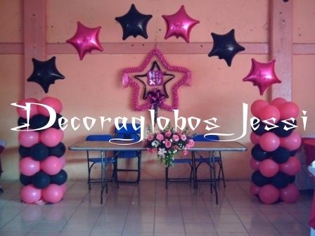 Arco negro y fucsia