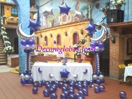 Arco morado con plata